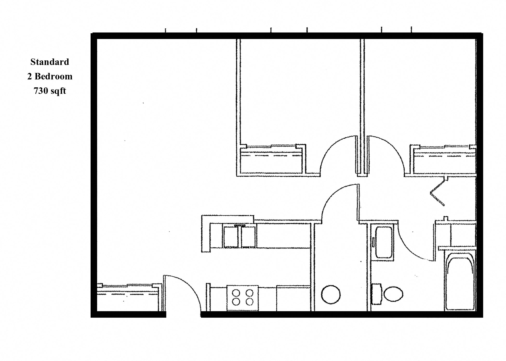 2 Bed Apartment in Williamsport 2 Bedroom Standard in Williamsport, PA | The Weightman Aparrtments | Property Managment, Inc.